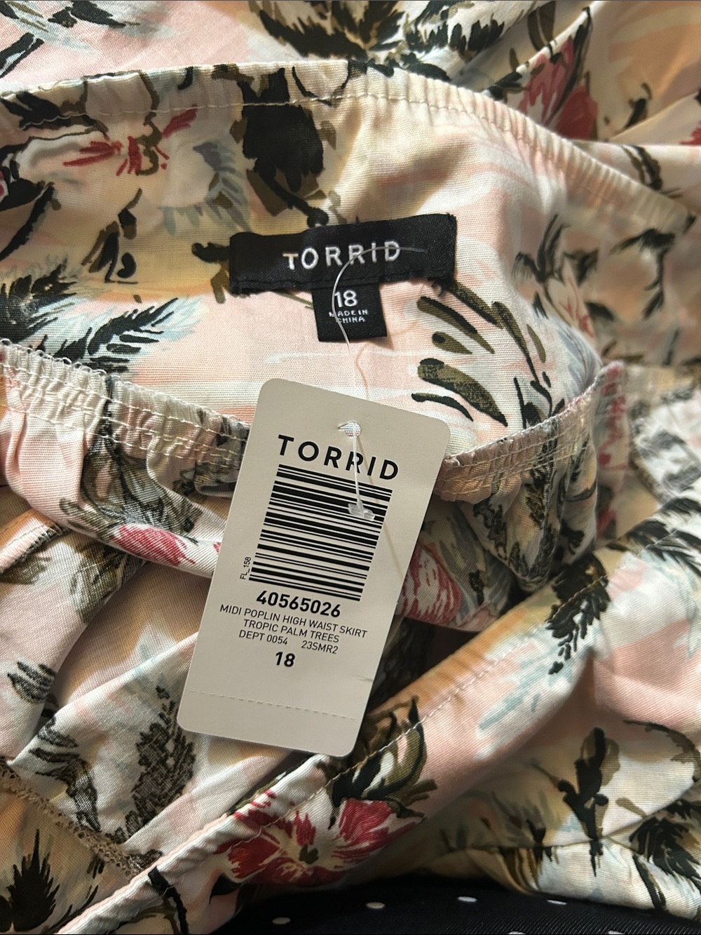 NWT Torrid Midi Poplin High Waist Skirt sz 18 - Picture 4 of 11